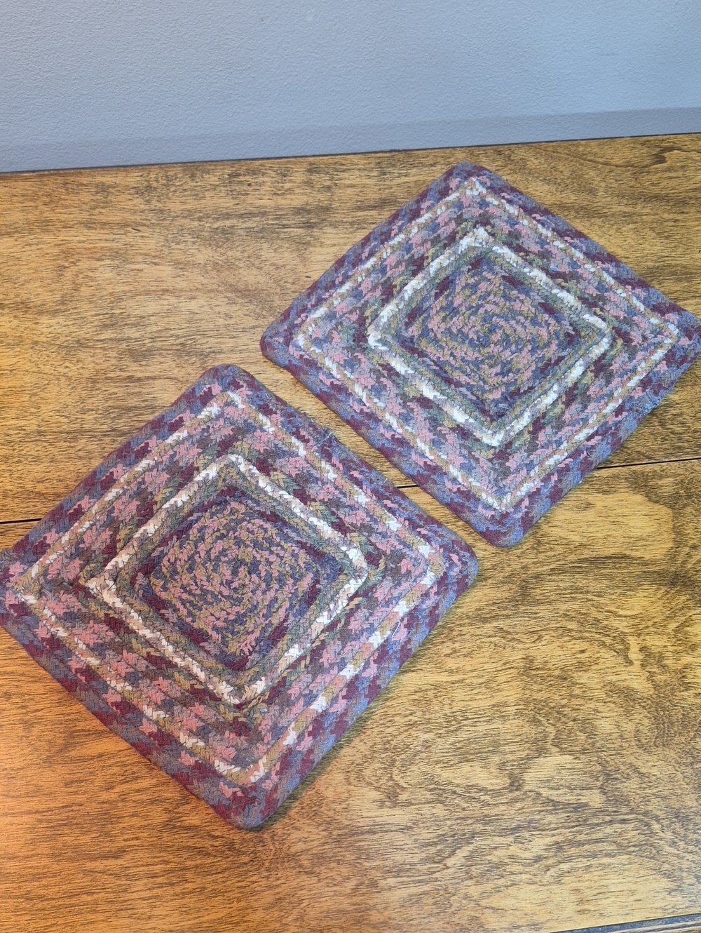CAPITOL IMPORTING COMPANY INC. Multicolor Square Braided Trivet Hot Pad Set of 2